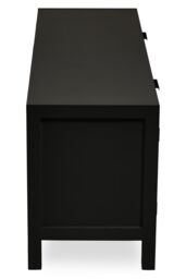 Orsina Contemporary Black Wood Media Unit, Durable MDF Constructed Modern TV Cabinet, Functional Media Unit - thumbnail 4