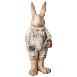 Wyld and Coco Set of 2 Multicolour Rabbit Garden Figurines - thumbnail 7