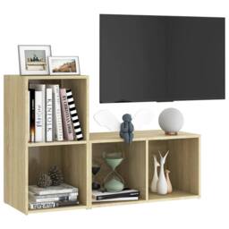 Berkfield Home TV Cabinets 2 pcs Sonoma Oak 72x35x36.5 cm Engineered Wood in Brown - thumbnail 3