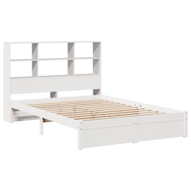 Berkfield Home Decorative Bookcase Bed without Mattress White 160x200cm Solid Wo - Size: 160x200 cm - image 1