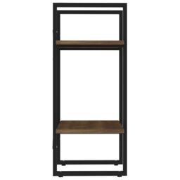 Berkfield Home 2-Tier Book Cabinet Brown Oak 40x30x70 cm Engineered Wood - Size: 40 x 30 x 70 cm - thumbnail 6