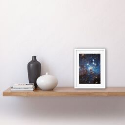 Artery8 Wall Art Print Hubble Space Astronomy Star Forming Region LH 95 In The Large Magellanic Cloud Blue Haze LMC Galaxy Stellar Nursery Gas & Dust - thumbnail 2