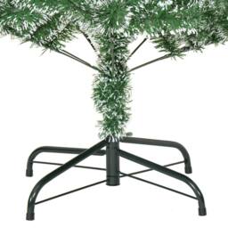 Berkfield Home Beautiful Artificial Christmas Tree with Flocked Snow Green 210 cm - thumbnail 5