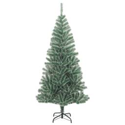 Berkfield Home Beautiful Artificial Christmas Tree with Flocked Snow Green 210 cm - thumbnail 3