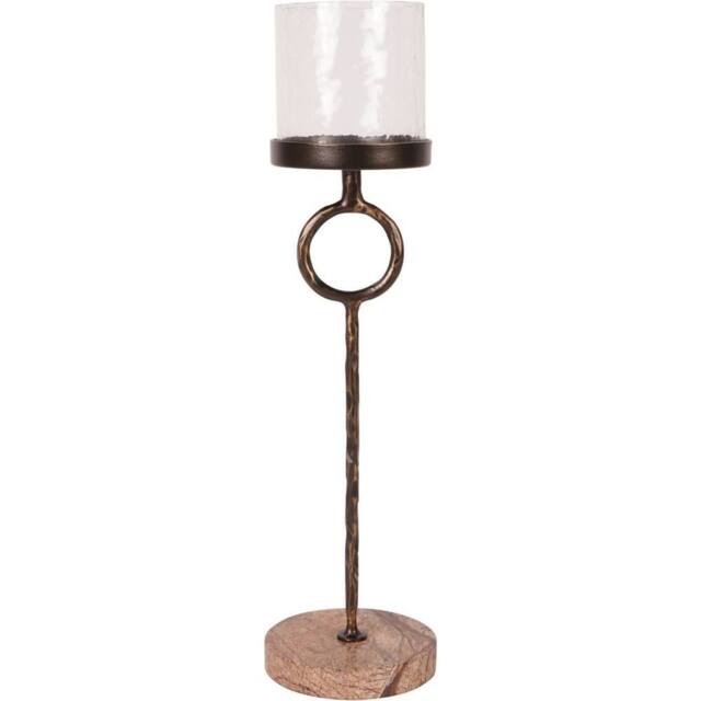Libra Interiors Rutland Table Hurricane Small 39cm in Gold - image 1