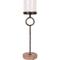 Libra Interiors Rutland Table Hurricane Small 39cm in Gold