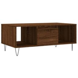 Berkfield Home Modern Coffee Table Brown Oak 90x50x36.5 cm Engineered Wood - thumbnail 3