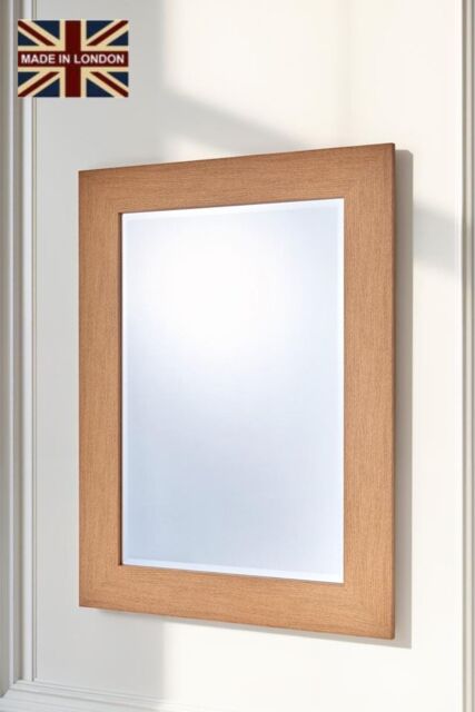 Yearn Mirrors Oak Effect Framed Wall Mirror 93.5x119cm in Natural - Size: 93.5x119 cm - image 1