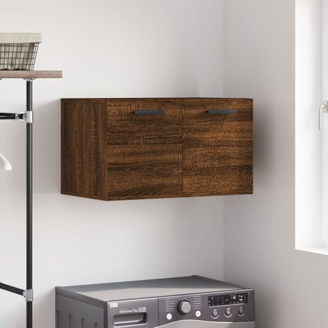 Berkfield Home Wall Cabinet Brown Oak 60x36.5x35 cm Engineered Wood - image 1