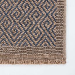THE RUGS Jute-Looking Greek Key Outdoor Indoor Rug Blue Garden Nature 5100B - Size: 80 cm x 150 cm - thumbnail 6