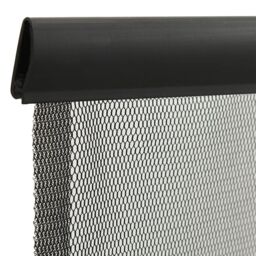 Berkfield Home Insect Door Screen with 10-Piece Mesh Curtain Black 240x240 cm - thumbnail 4