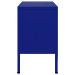 Berkfield Home TV Cabinet Navy Blue 105x35x50 cm Steel - Size: 105 x 35 x 50 cm - thumbnail 4