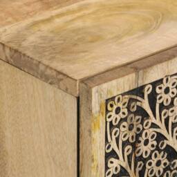 Berkfield Home Side Cabinet 90x33x75 cm Solid Wood Mango in Brown - Size: 90 x 33 x 75 cm - thumbnail 6