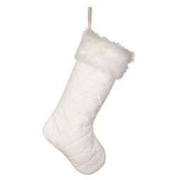 Dibor Set of 2 Faux Fur Cuff White Quilted Xmas Decoration Christmas Gift Bag - Size: 2 Pack - thumbnail 2