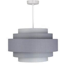 First Choice Lighting Pair of Grey Ombre 5 Tier Light Shades - thumbnail 3