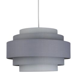 First Choice Lighting Pair of Grey Ombre 5 Tier Light Shades - thumbnail 2