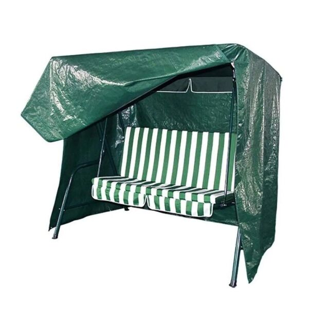 Oypla Waterproof 7ft Garden Furniture 3 Seater Swing Bench Cover in Green - image 1