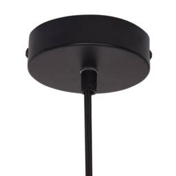 Wyld and Coco Handmade Pendant Lamp Natural Rattan Shade Black Iron Base Boho Rustic - thumbnail 7