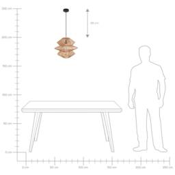 Wyld and Coco Handmade Pendant Lamp Natural Rattan Shade Black Iron Base Boho Rustic - thumbnail 8