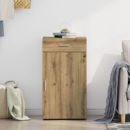 Berkfield Home Sideboard Artisan Oak 30x42, 5x93 cm Engineered Wood in Brown - thumbnail 4