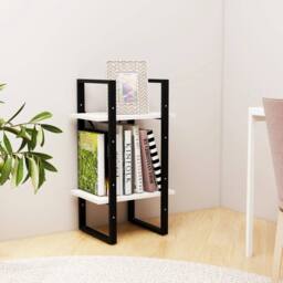 Berkfield Home 2-Tier Book Cabinet White 40x30x70 cm Solid Pine Wood - Size: 40 x 30 x 70 cm - thumbnail 3