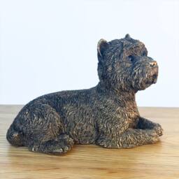 Animal Crackers West Highland Terrier Dog Figurine, Leonardo Reflections, Gift Boxed in Bronze - thumbnail 5