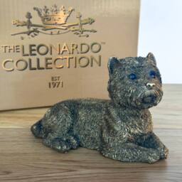 Animal Crackers West Highland Terrier Dog Figurine, Leonardo Reflections, Gift Boxed in Bronze