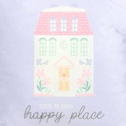 Something Different This Is Our Happy Place Square Filled Cushion in Pale Lilac - thumbnail 3