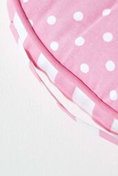 Homescapes Polka Dots & Stripes Round Floor Cushion in Pink - thumbnail 4