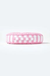 Homescapes Polka Dots & Stripes Round Floor Cushion in Pink - thumbnail 5
