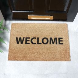 Artsy Mats Weclome funny doormat - Regular 60x40cm in Black - Size: 40 cm x 60 cm - thumbnail 2