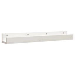 Berkfield Home Wall Shelves 2 pcs White 80x12x9 cm Solid Wood Pine - Size: 80 x 12 x 9 cm - thumbnail 3