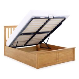 Bedmaster Malmo Wooden Ottoman Bed in Brown - Size: Double - thumbnail 4