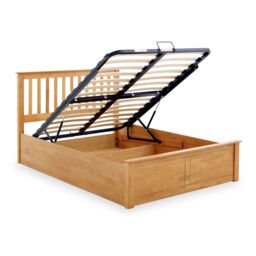 Bedmaster Malmo Wooden Ottoman Bed in Brown - Size: Double - thumbnail 5