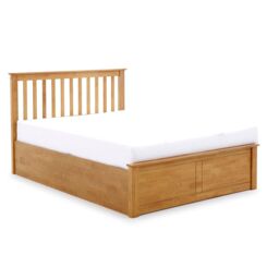 Bedmaster Malmo Wooden Ottoman Bed in Brown - Size: Double - thumbnail 3