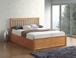 Bedmaster Malmo Wooden Ottoman Bed in Brown - Size: Double - thumbnail 2