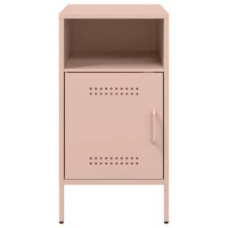 Berkfield Home Bedside Cabinets 2 pcs Pink 36x39x68 cm Steel - Size: 36 x 39 x 68 cm - thumbnail 6