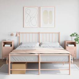 Berkfield Home Bedside Cabinets 2 pcs Pink 36x39x68 cm Steel - Size: 36 x 39 x 68 cm - thumbnail 2