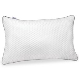 Aamira Premium Orthopaedic Shredded Memory Foam Bed Pillow 70x45cm, Neck Back & Side Support, Bamboo Washable Cover in White - Size: 70x45 cm - thumbnail 1