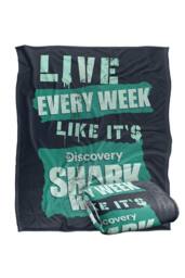 Warner Brothers Shark Week Television Series 152x127 cm Live Every Week Throw Blanket - thumbnail 2