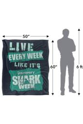 Warner Brothers Shark Week Television Series 152x127 cm Live Every Week Throw Blanket - thumbnail 5