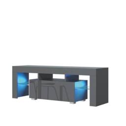 Creative Furniture Floe TV Unit 130cm - Dark Grey with Gloss Doors & LED Lights - thumbnail 7