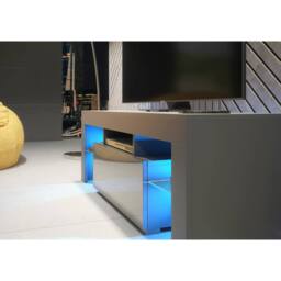 Creative Furniture Floe TV Unit 130cm - Dark Grey with Gloss Doors & LED Lights - thumbnail 5
