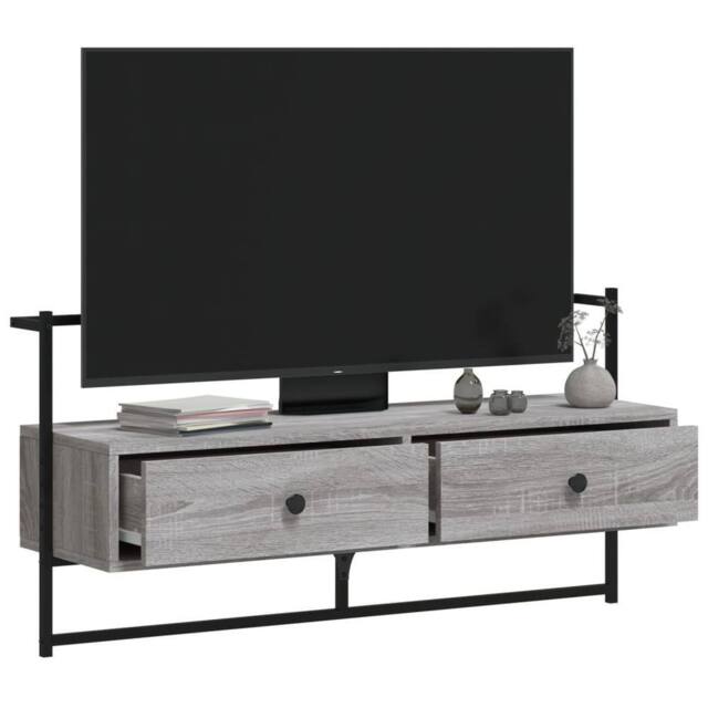 Berkfield Home TV Cabinet Wall-mounted Grey Sonoma 100.5x30x51 cm Engineered Wood - image 1