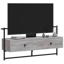 Berkfield Home TV Cabinet Wall-mounted Grey Sonoma 100.5x30x51 cm Engineered Wood - thumbnail 4