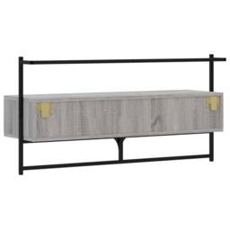 Berkfield Home TV Cabinet Wall-mounted Grey Sonoma 100.5x30x51 cm Engineered Wood - thumbnail 8