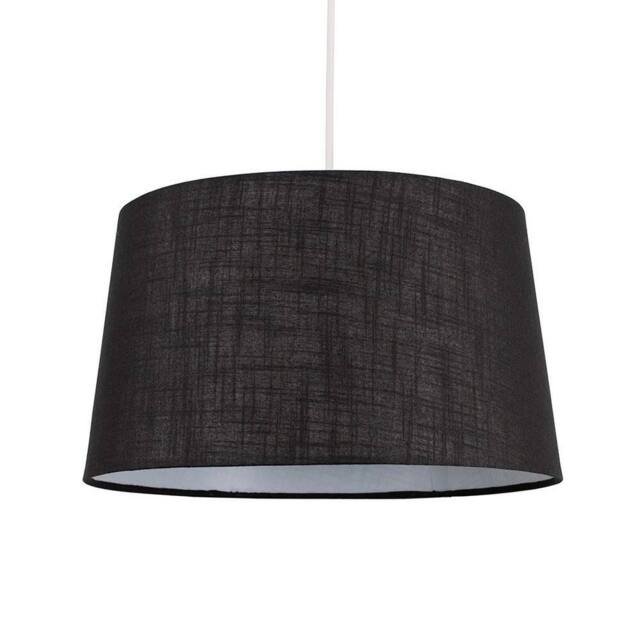 EONLION Tapered Faux Linen Ceiling Pendant/Table Lamp Light Shade Easy Fit in Black - image 1