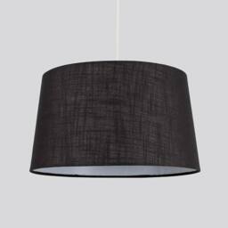 EONLION Tapered Faux Linen Ceiling Pendant/Table Lamp Light Shade Easy Fit in Black - thumbnail 3