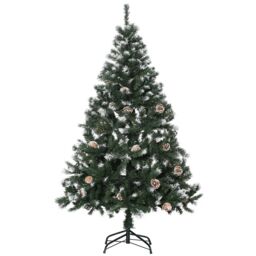 HOMCOM 5FT Artificial Christmas Tree Holiday Home Xmas Decoration in Green - thumbnail 2