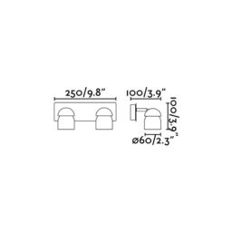 Netlighting Coco Twin Spotlight Wall Lamp White 2x GU10 - thumbnail 2